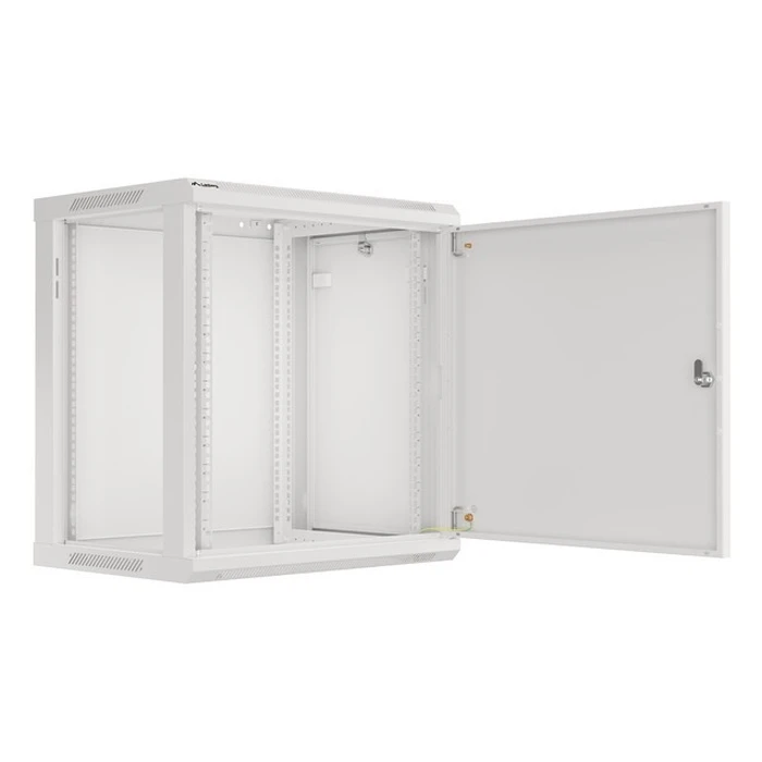 Ντουλάπα Rack τοίχου 19'' 12U 600x450 mm, γκρι, μεταλλική πόρτα, LANBERG WF01-6412-00S