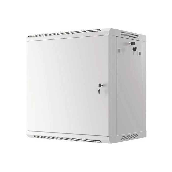 Ντουλάπα Rack τοίχου 19'' 12U 600x450 mm, γκρι, μεταλλική πόρτα, LANBERG WF01-6412-00S