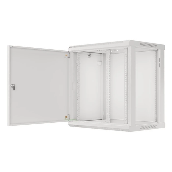 Ντουλάπα Rack τοίχου 19'' 12U 600x450 mm, γκρι, μεταλλική πόρτα, LANBERG WF01-6412-00S