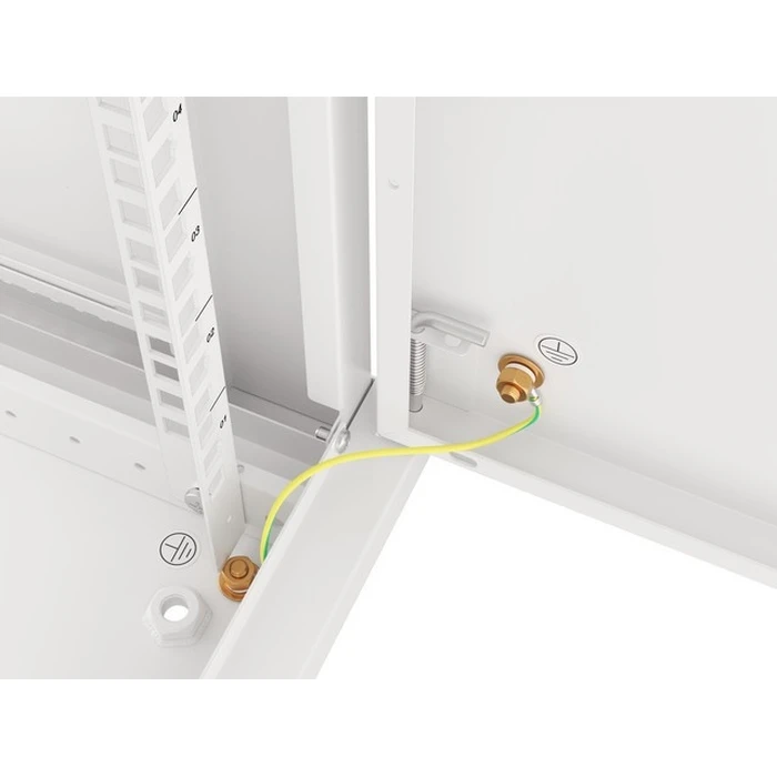 Ντουλάπα Rack τοίχου 19'' 12U 600x450 mm, γκρι, μεταλλική πόρτα, LANBERG WF01-6412-00S