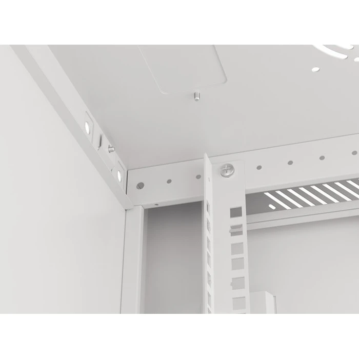 Ντουλάπα Rack τοίχου 19'' 12U 600x450 mm, γκρι, μεταλλική πόρτα, LANBERG WF01-6412-00S