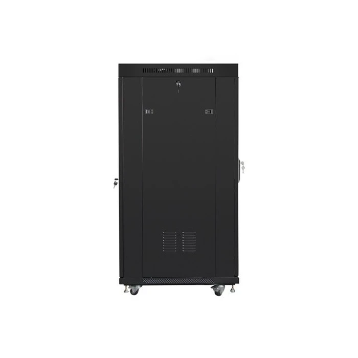 Κάσα Rack δαπέδου 19'' 27U 800x1000mm, Μαύρο, Γυάλινη εμπρόσθια πόρτα με κλειδαριά, LCD V2 (LANBERG)