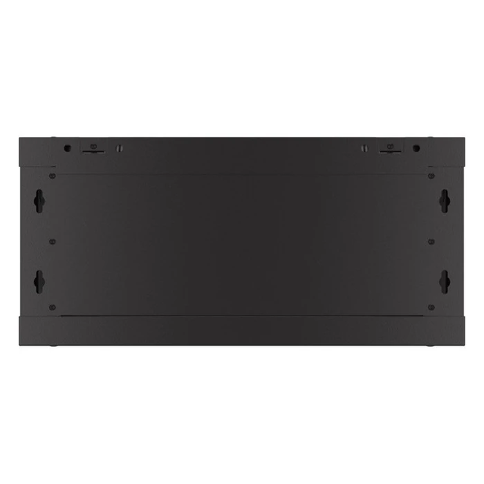 LANBERG 19" τοιχόμενη ντουλάπα Rack 4U 600x450 mm, μαύρη, εμπρός πόρτα περφορέ (flat pack)