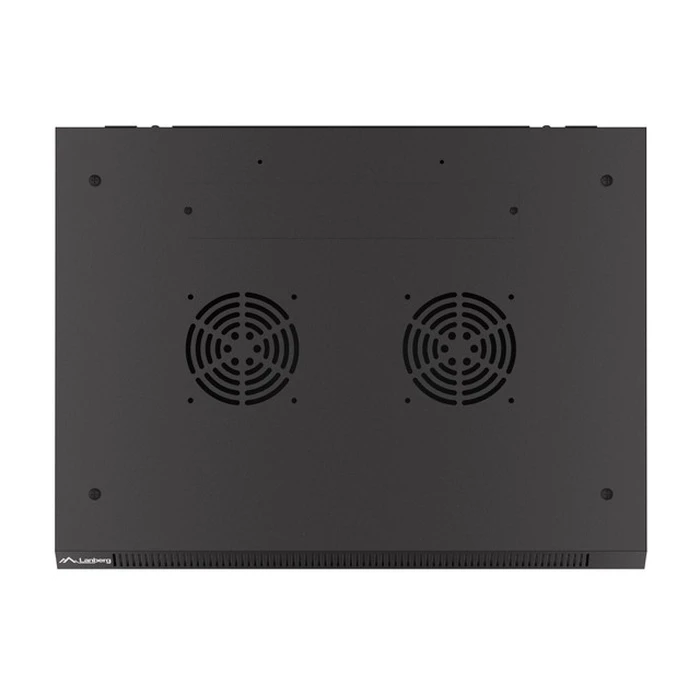 Lanberg 19" 12U Wall-Mount Rack Cabinet 600x450 mm Black, Perforated Front Door (Model WF01-6412-23B)