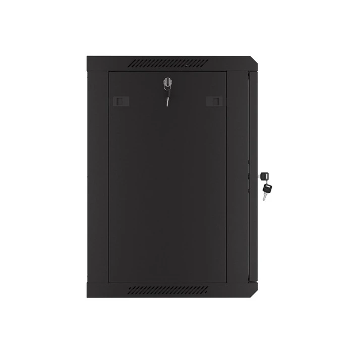 Lanberg 19" 12U Wall-Mount Rack Cabinet 600x450 mm Black, Perforated Front Door (Model WF01-6412-23B)