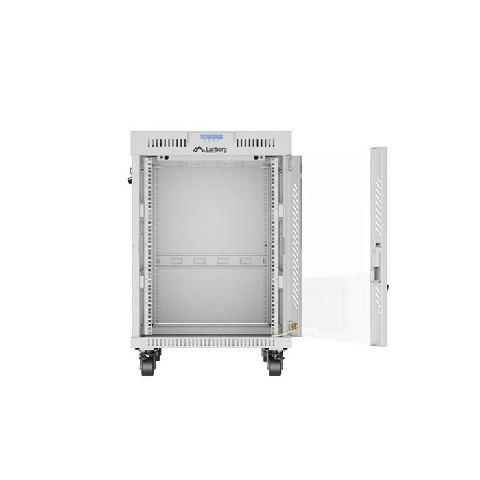 LANBERG 19" δαπέδου rack 15U 600x800 γκρι με γυάλινη πόρτα LCD V2