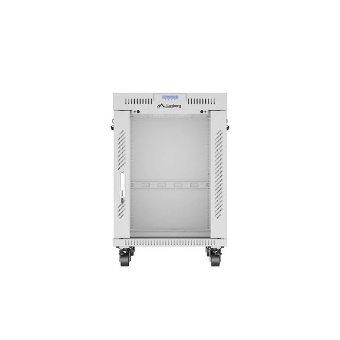LANBERG 19" δαπέδου rack 15U 600x800 γκρι με γυάλινη πόρτα LCD V2