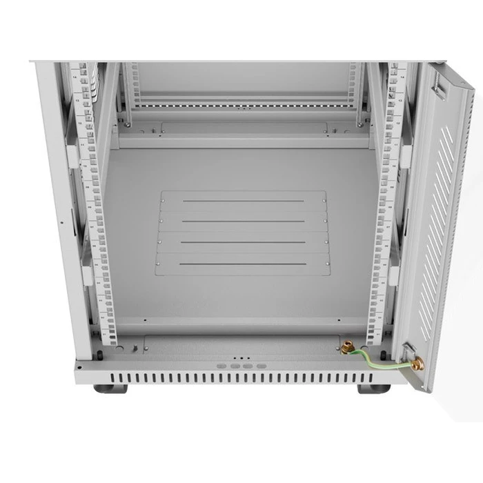 LANBERG 19" δαπέδου rack 15U 600x800 γκρι με γυάλινη πόρτα LCD V2