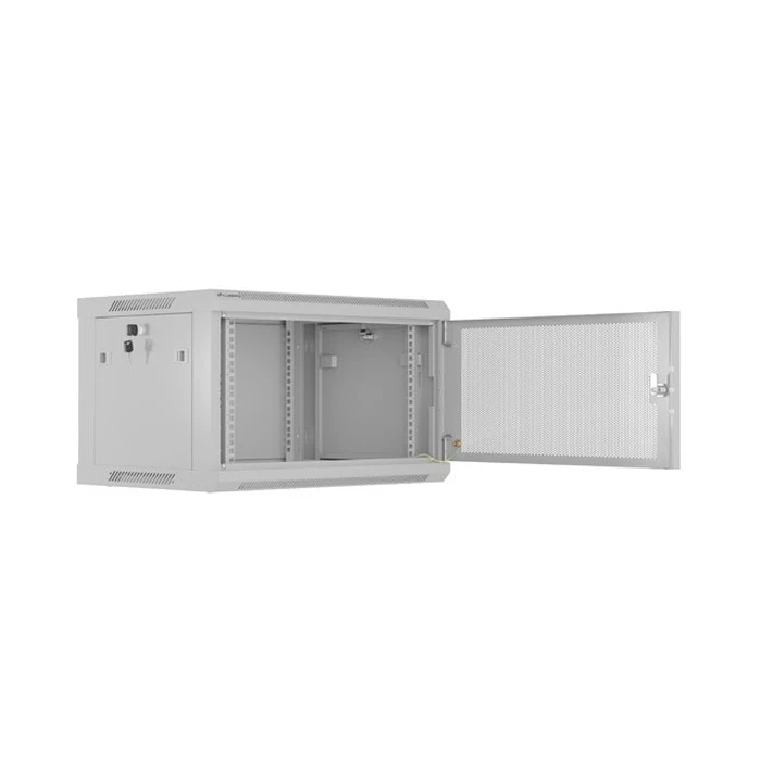 Lanberg 19" Wall-Mount Rack Cabinet 6U 600x450mm Grey Perforated Door (WF01-6406-23S)