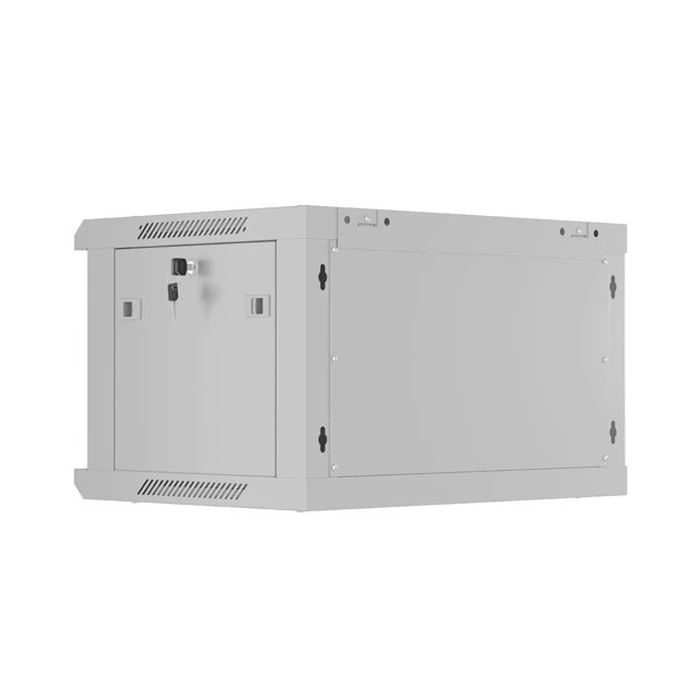 Lanberg 19" Wall-Mount Rack Cabinet 6U 600x450mm Grey Perforated Door (WF01-6406-23S)
