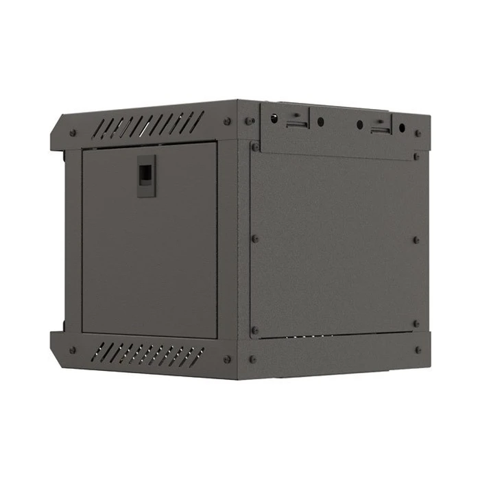 Lanberg επιτοίχια ντουλάπα rack 10'' 4U 300x300 mm, μαύρη, πόρτα με τζάμι (Flat Pack)