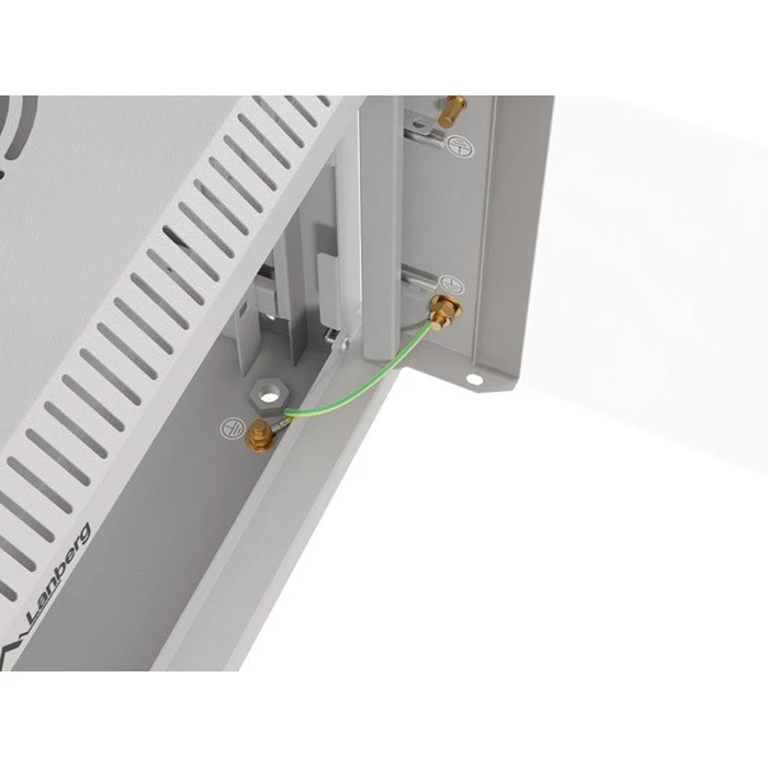 Lanberg 10" επιτοίχια Rack 4U 300x300 mm γκρι, πόρτα με τζάμι (Flat Pack)
