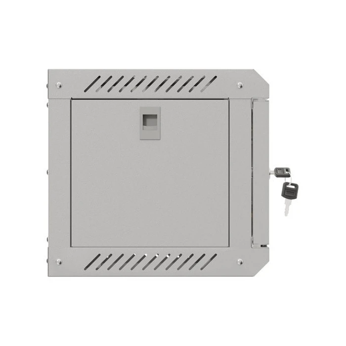 Lanberg 10" επιτοίχια Rack 4U 300x300 mm γκρι, πόρτα με τζάμι (Flat Pack)