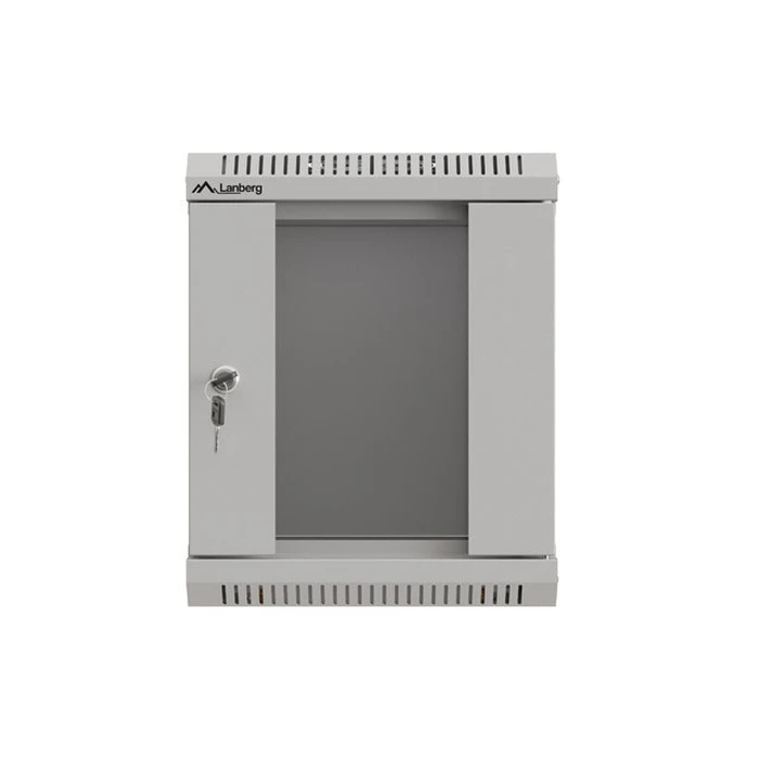 Ντουλάπα rack τοίχου 10" 6U 300x300 mm γκρι με γυάλινη πόρτα (Flat Pack) - LANBERG WF11-3306-10S