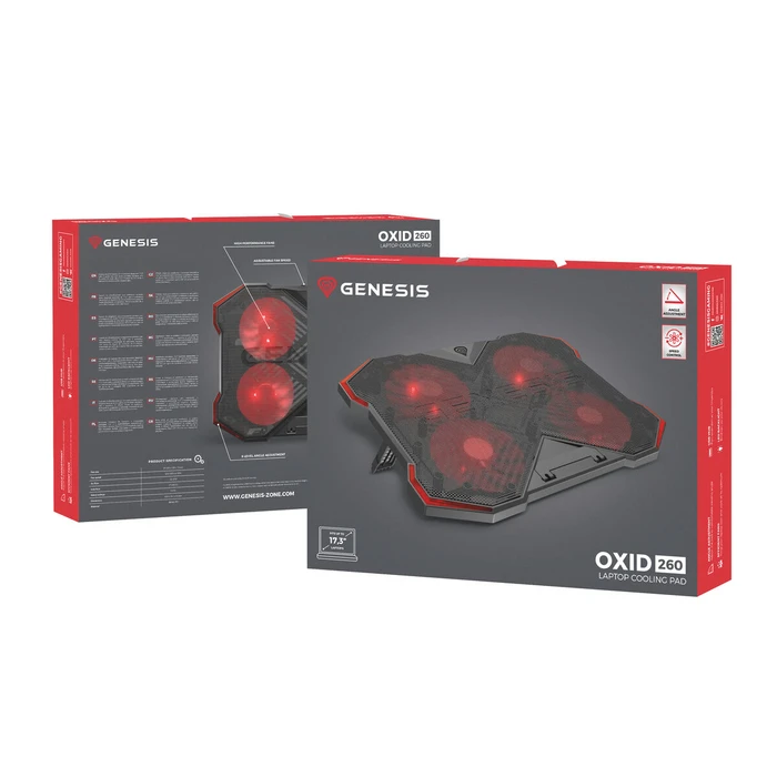 Βάση Laptop Genesis Oxid 260 Μαύρο 17"