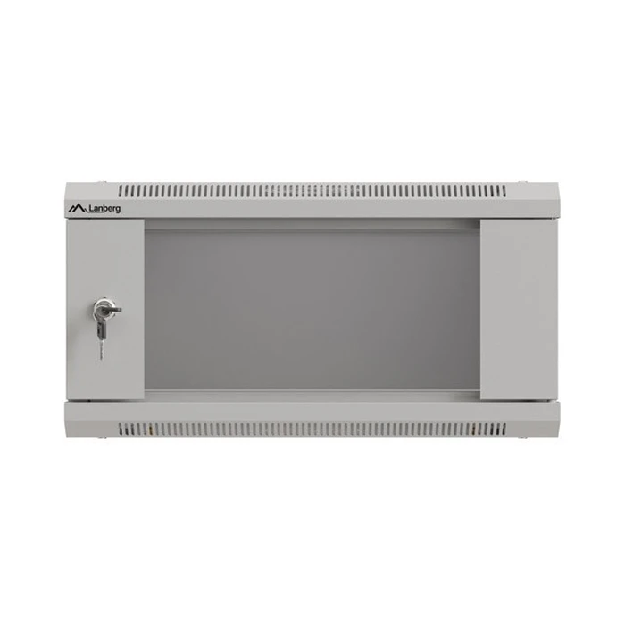 Lanberg Wall-mount 19" Rack Cabinet 4U 540x350 Grey with Glass Door (WF03-5304-10S)