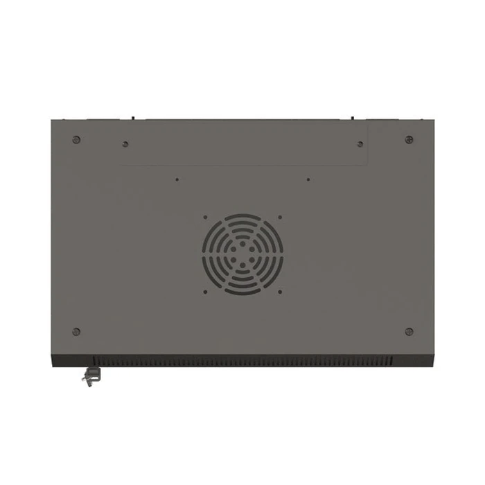 Lanberg Επιτοίχια Καμπίνα Rack 19" 6U Μαύρο με εμπρόσθια πόρτα από tempered glass