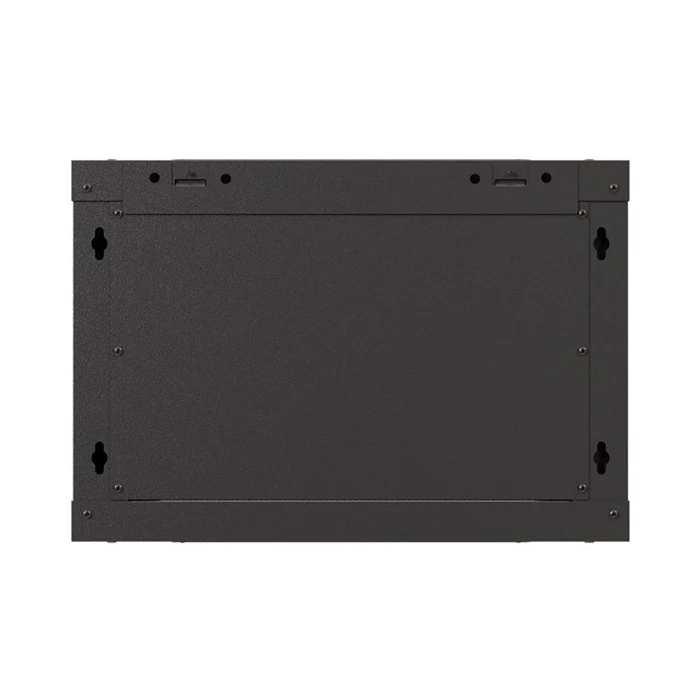 Lanberg Επιτοίχια Καμπίνα Rack 19" 6U Μαύρο με εμπρόσθια πόρτα από tempered glass