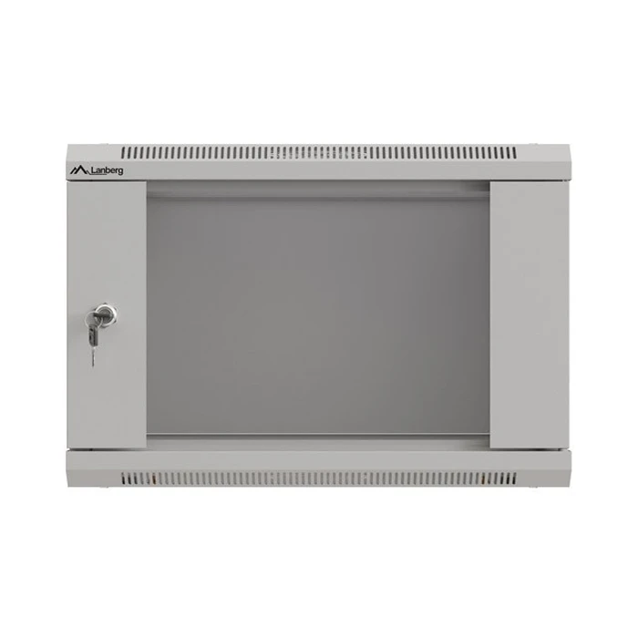 Lanberg Επιτοίχια Καμπίνα Rack 19" 6U 540x350 Γκρι με Γυάλινη Πόρτα