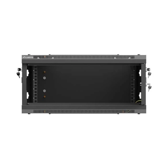 Lanberg 19" Wall-Mount Rack Cabinet 4U 600x450 Black, Metal Door WF01-6404-00B