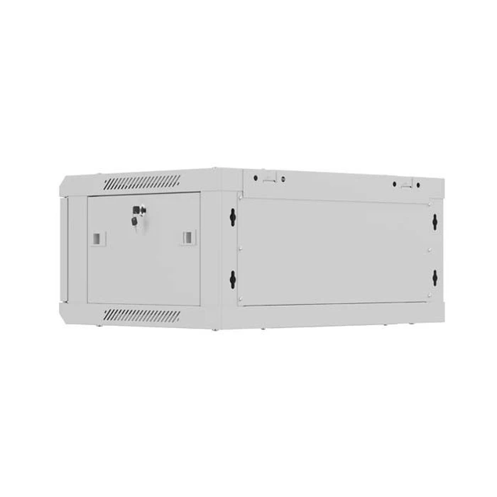 Lanberg τοίχου Rack 19" 4U 600x450mm γκρι, μεταλλική πόρτα (WF01-6404-00S)