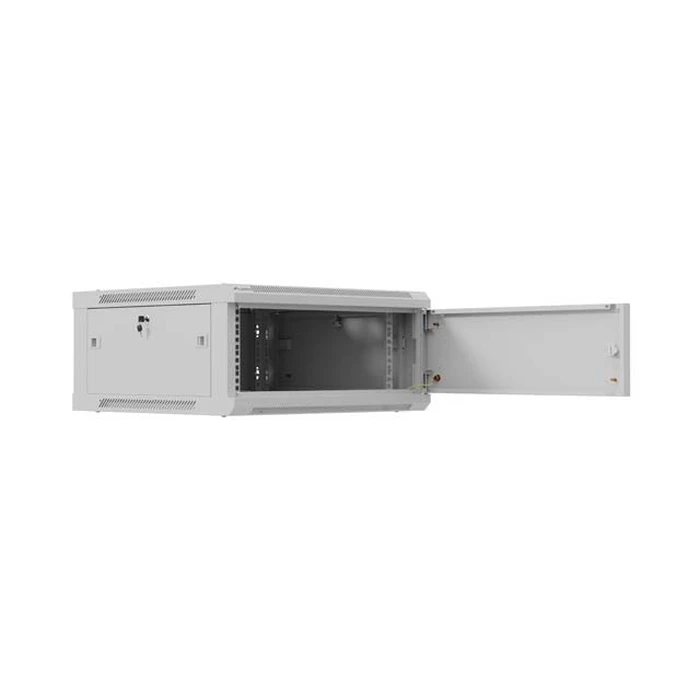 Lanberg 19" τοίχου rack 4U 600x600mm γκρι, μεταλλική πόρτα