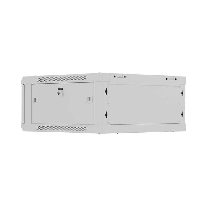 Lanberg 19" τοίχου rack 4U 600x600mm γκρι, μεταλλική πόρτα