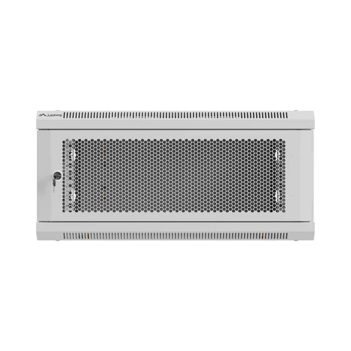 LANBERG τοιχοστατημένη ντουλάπα Rack 19" 4U 600x600 mm γκρι με διάτρητη πόρτα (WF01-6604-23S)