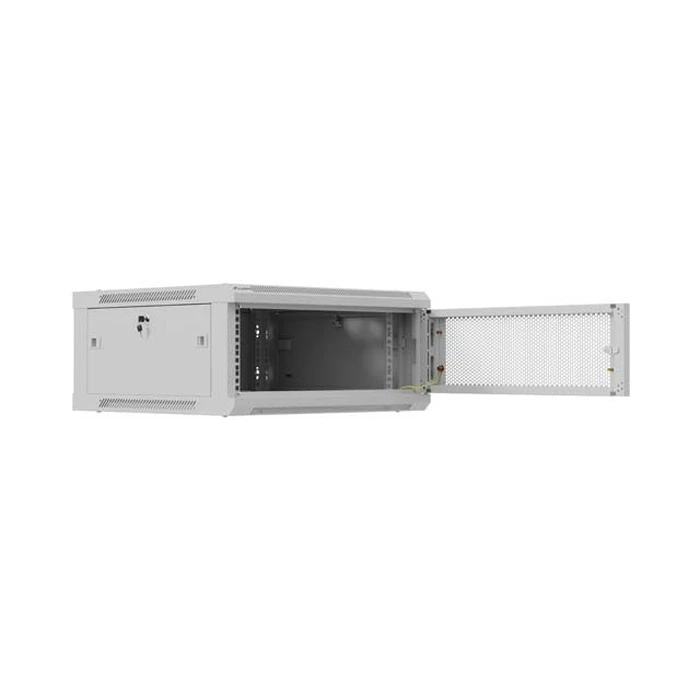 LANBERG τοιχοστατημένη ντουλάπα Rack 19" 4U 600x600 mm γκρι με διάτρητη πόρτα (WF01-6604-23S)