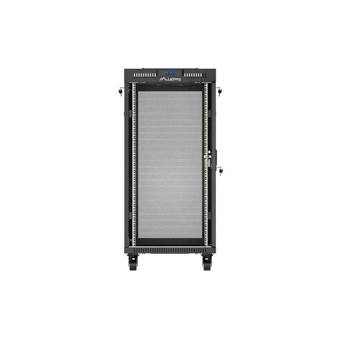 Lanberg 19" 24U Floor-Standing Rack Cabinet 600x800 Black Perforated Front Door LCD V2