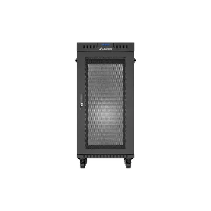 Lanberg 19" 24U Floor-Standing Rack Cabinet 600x800 Black Perforated Front Door LCD V2