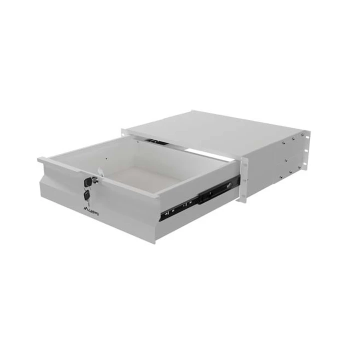Lanberg 19" 3U 360mm Rack Drawer, grey (max load 90 kg)