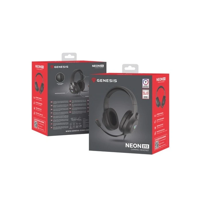 Genesis Neon 213 RGB Gaming Headset (Μαύρο)