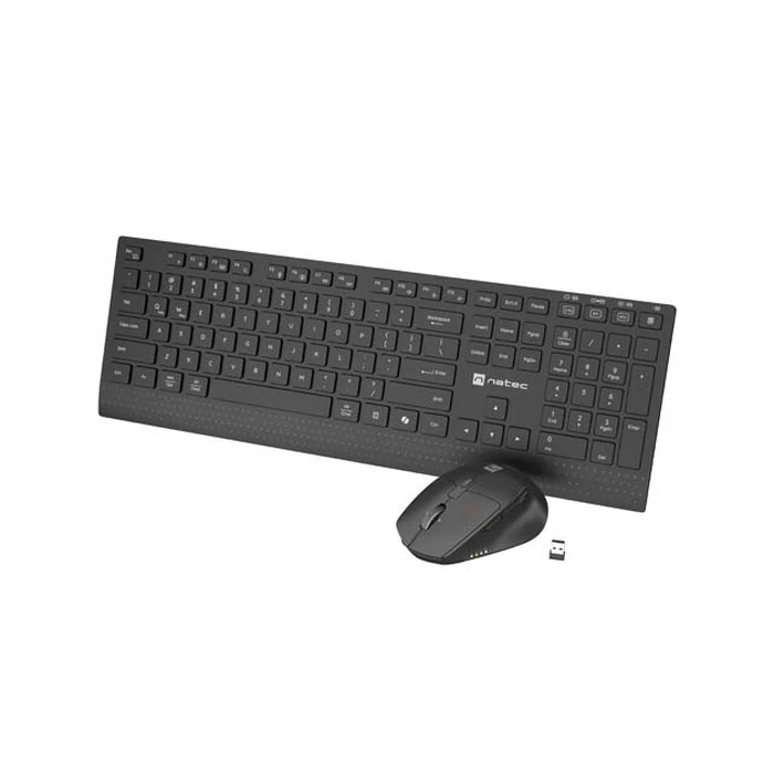 Natec Stingray 2 - Ασύρματο Σετ Πληκτρολόγιο & Ποντίκι (Bluetooth + USB) - Μαύρο