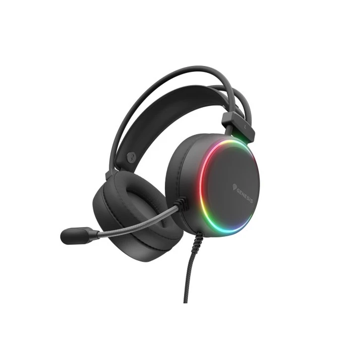 Genesis Neon 614 RGB USB ακουστικά (μαύρα)