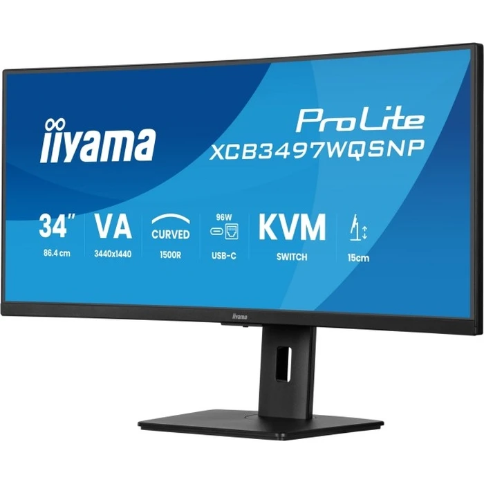 iiyama ProLite XCB3497WQSNP-B1 – 34" Curved UWQHD 120Hz VA με KVM & USB-C