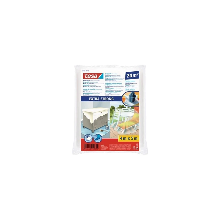 tesa Drop Cloth Extra Strong 4 m x 5 m transparent