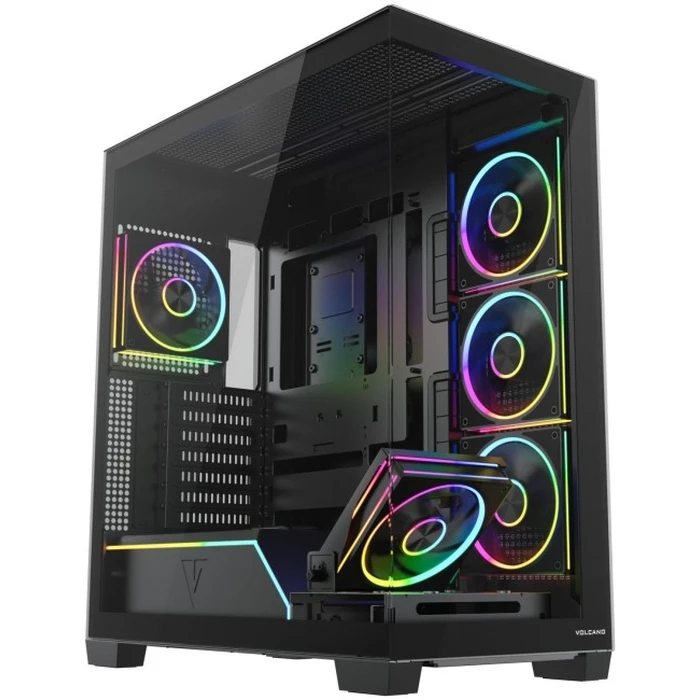 Modecom Volcano Stellar Plus ARGB 5F Μαύρο Κουτί Υπολογιστή Midi Tower (Πλευρικό Παράθυρο)