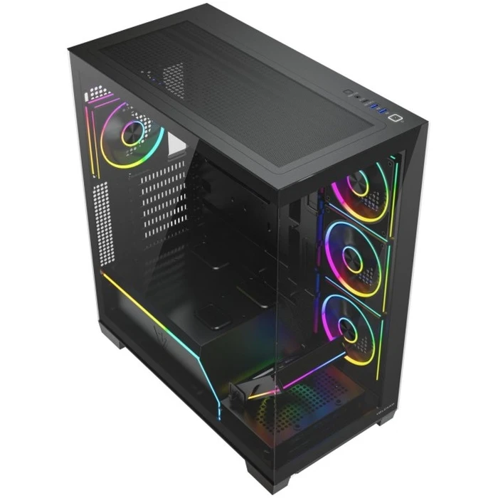 Modecom Volcano Stellar Plus ARGB 5F Μαύρο Κουτί Υπολογιστή Midi Tower (Πλευρικό Παράθυρο)
