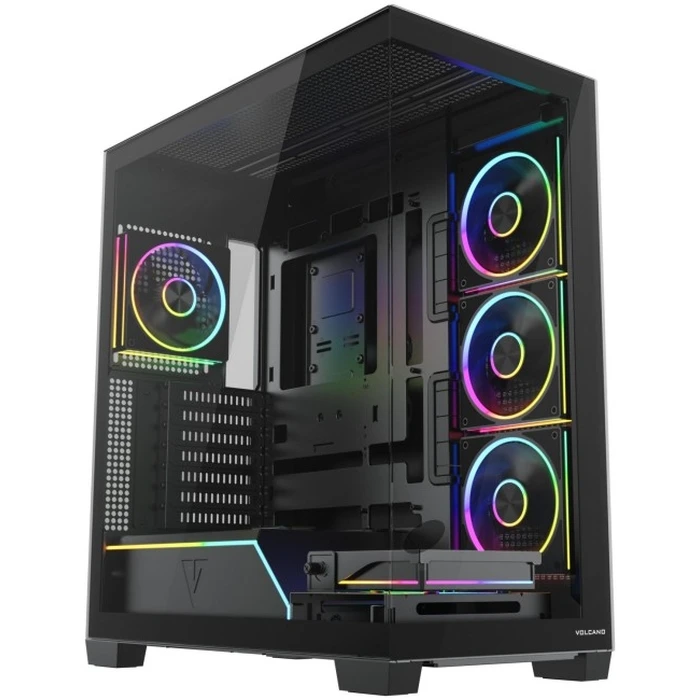 Modecom Volcano Stellar Plus ARGB 5F Μαύρο Κουτί Υπολογιστή Midi Tower (Πλευρικό Παράθυρο)