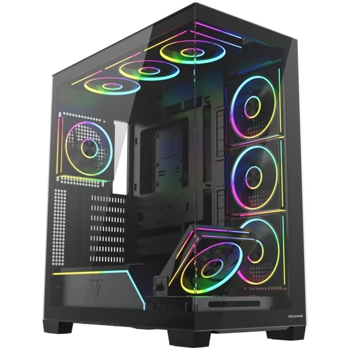 Modecom Volcano Stellar Plus ARGB 8F Κουτί Υπολογιστή Midi Tower Μαύρο