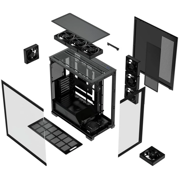 Modecom Volcano Stellar Plus ARGB 8F Κουτί Υπολογιστή Midi Tower Μαύρο