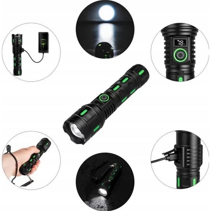 Vayox VA0365 Pro Series 1200lm - Τακτικός επαναφορτιζόμενος φακός LED (Μαύρος)