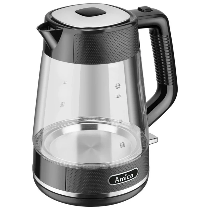 Ηλεκτρικός βραστήρας Amica KF4050G, 1.7 L, Μαύρος, 2200 W