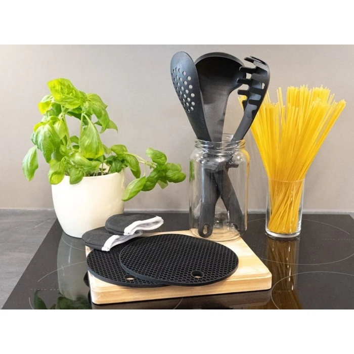 Zilner marble-coated 17-piece cookware set, black - ZL-8636