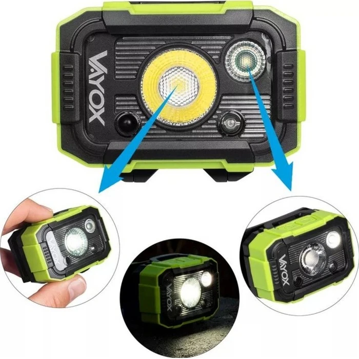 Φακός Κεφαλής Vayox VA0415 DUAL HAMMER 500lm Pro Series (επαναφορτιζόμενος)