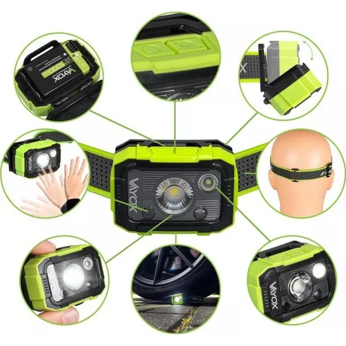 Φακός Κεφαλής Vayox VA0415 DUAL HAMMER 500lm Pro Series (επαναφορτιζόμενος)