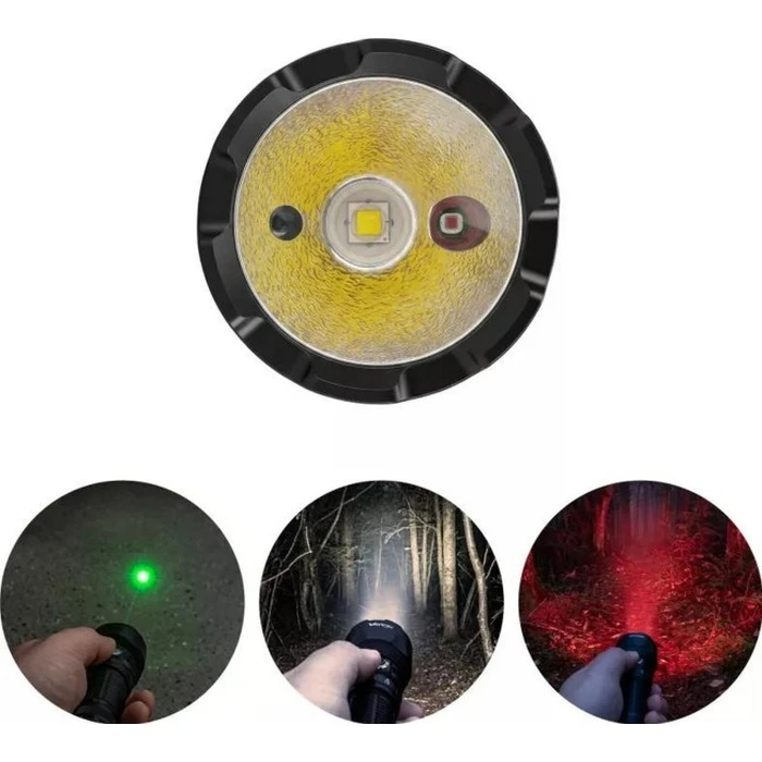 Vayox VA0457 2000lm white light + red light + green laser tactical flashlight