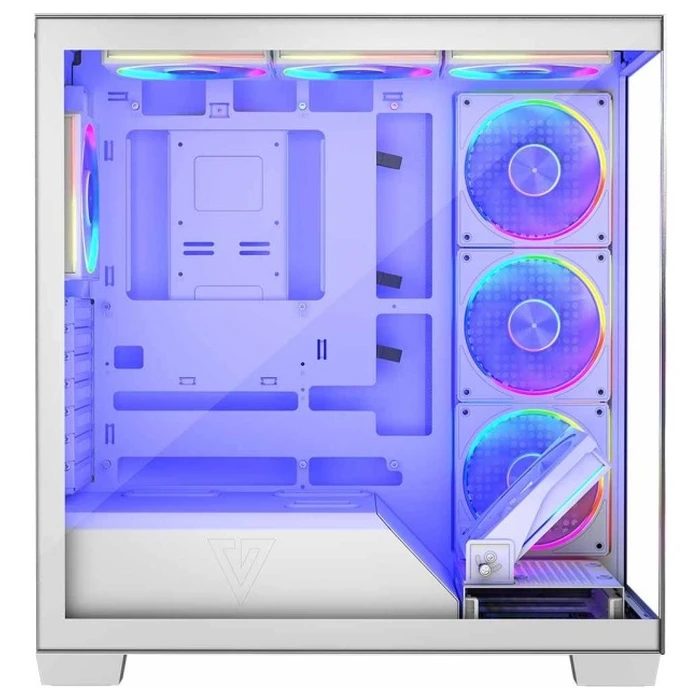 Modecom Volcano Stellar ARGB 8F White – Midi Tower PC Case with ARGB Fans and Tempered Glass