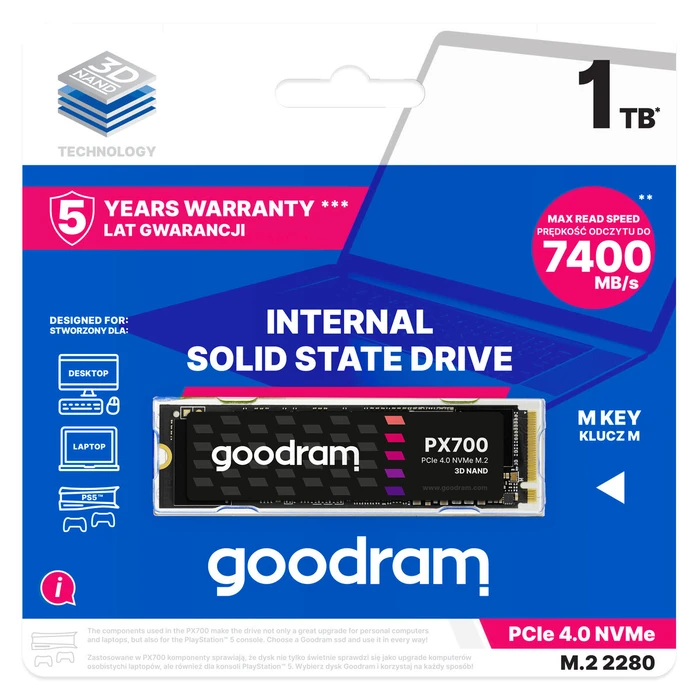 Σκληρός Δίσκος SSD Goodram PX700PR-PX700-01T-80 1 TB